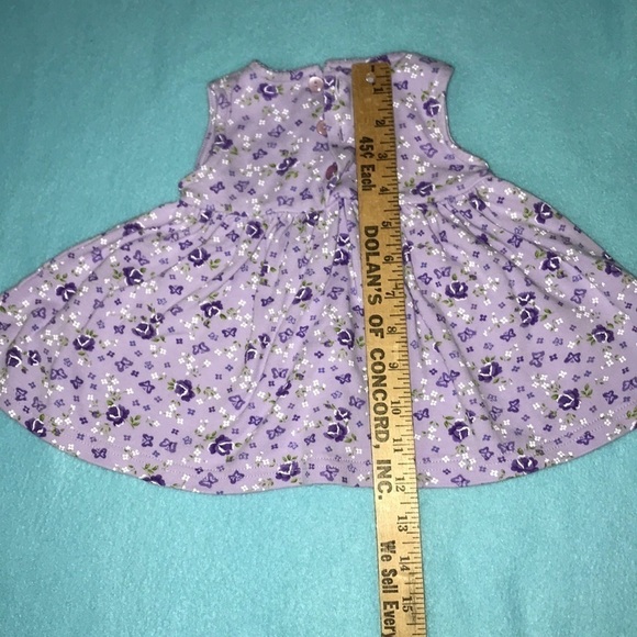 THE CHILDREN’S PLACE floral spring summer cotton purples dress size 6-9 months - Picture 2 of 3